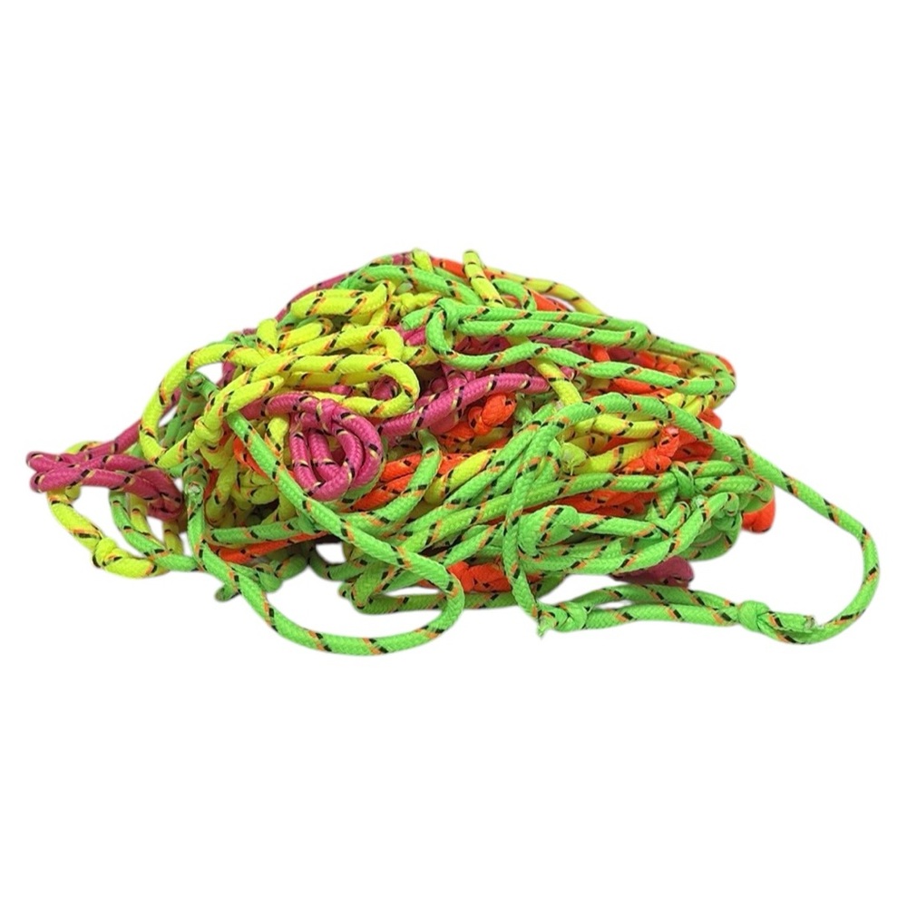 Neliblu Friendship Pack of 66 Neon Rope Bracelets, 7-Inch Adjustable in package